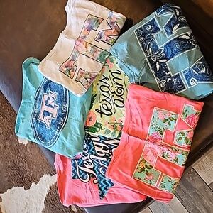 Bundle of women's short sleeve Texas A&M t-shirts size Large